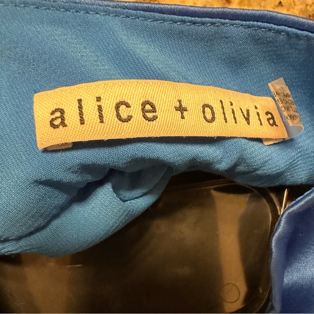 Alice + Olivia Corine Halter Tie Neck Trapeze Minidress. Sz: XS - Picture 10 of 11